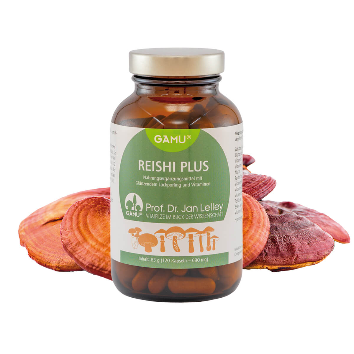 Reishi plus, 120 Kapseln Nahrungsergänzungsmittel nach Prof. Dr. Lelley