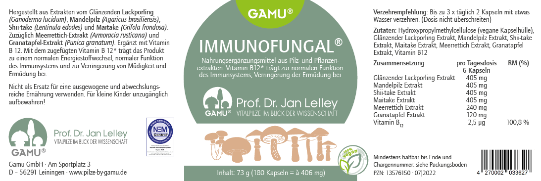ImmunoFungal, 180 Kapseln nach Prof. Dr. Lelley