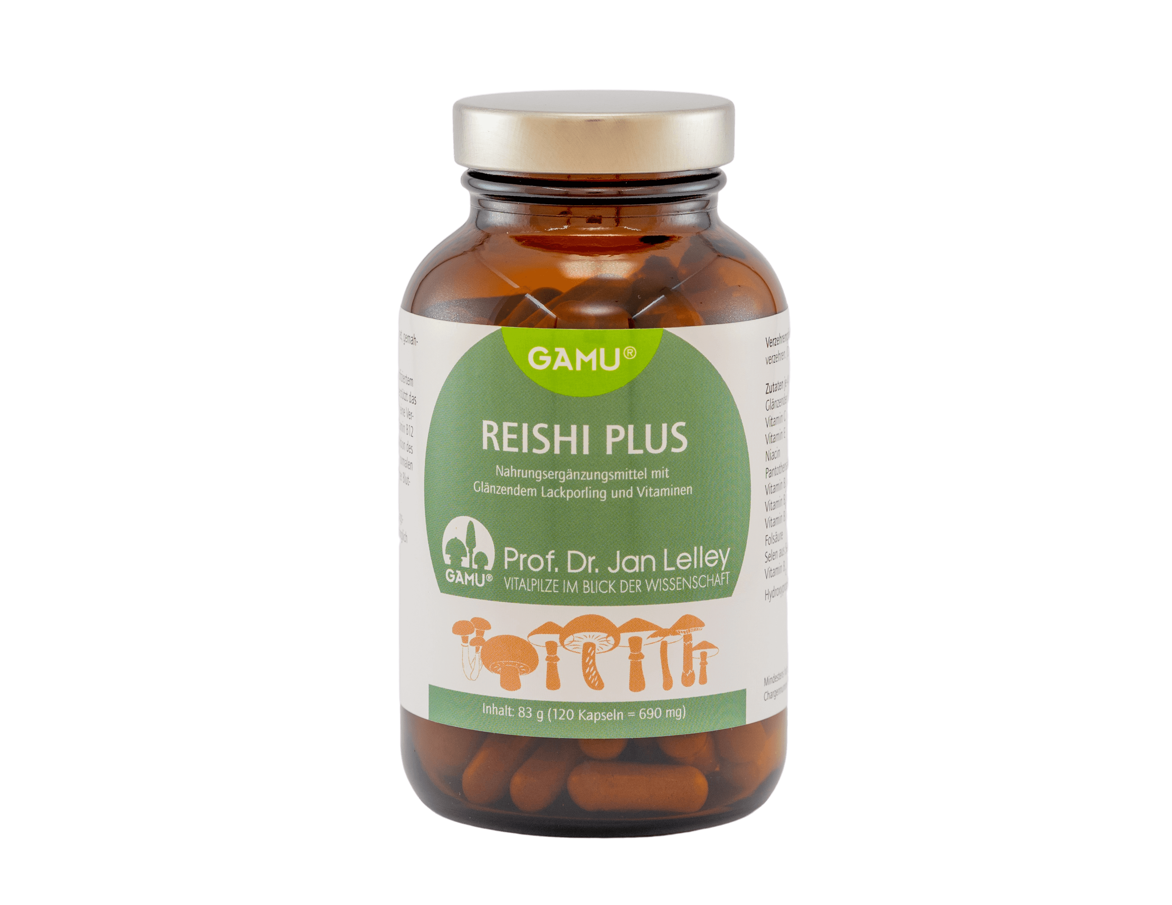 Reishi plus, 120 Kapseln Nahrungsergänzungsmittel nach Prof. Dr. Lelley