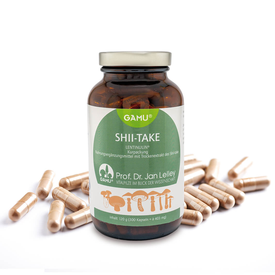 Bio Shii-take Pilzextrakt / Lentinula edodes / 300 Kapseln