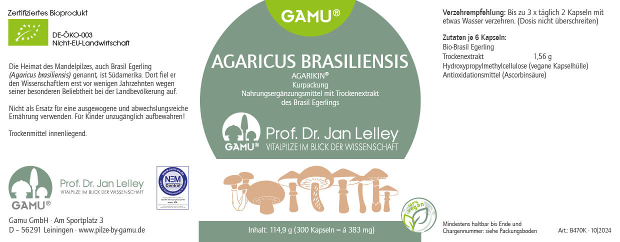 Bio Mandelpilz Extrakt / Agaricus brasiliensis