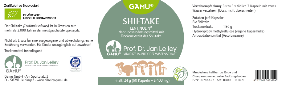 Bio Shii-take Pilzextrakt / Lentinula edodes